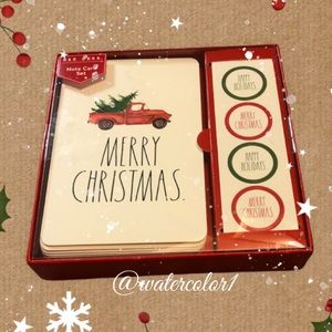 🆕 Rae Dunn MERRY CHRISTMAS Note Card Set